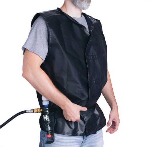 Allegro® 8300-01L Vortex Standard Cooling Vest for Additional Cooling Effects, 200 lb, Black, XL