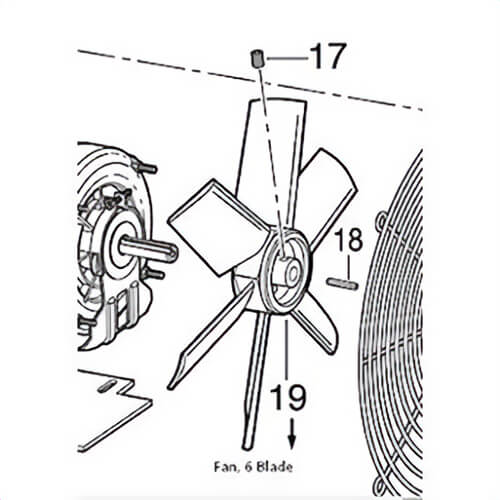 Allegro® 9515-14 DC Compaxial Plastic Blower Fan for use with 9515 Series, 6 Blade