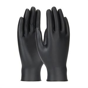 PIP® 67-246/XL Ambi-Dex® Grippaz™ Skins Disposable Gloves, Extra-Large, Nitrile, Black, 9-1/2 in L, 6 mm thick