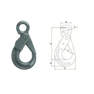 AMHâ„¢ 10ESLH13HT Eye Self-Locking Hook with Hidden Trigger, 1/2 in Trade Size, 15,000 lb WLL