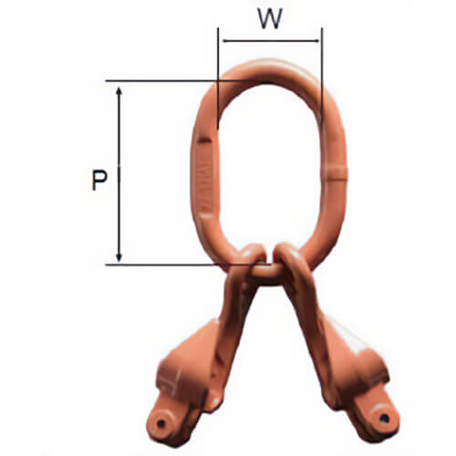 AMH™ CDFXA213 Clevis Master Set, 2-Leg, 1/2 in Chain Size, 26,000 lb Working Load Limit