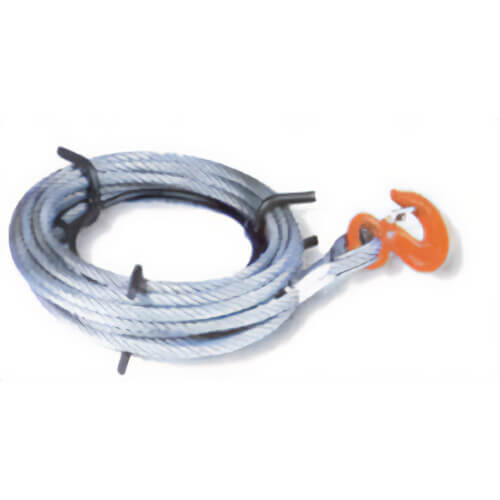 AMH™ WD07RA66 Wire Rope Assembly, 66 ft Length, for Walk-E-Dog™ Wire Rope Pulling Hoist, 7/16 in, 28 lb