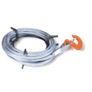 AMHâ„¢ WD07RA66 Wire Rope Assembly, 66 ft Length, for Walk-E-Dogâ„¢ Wire Rope Pulling Hoist, 7/16 in, 28 lb