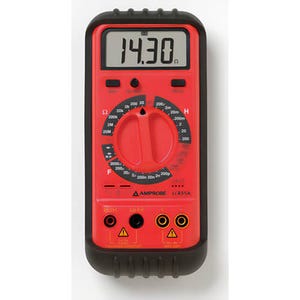 Amprobe® LCR55A Capacitance Tester, Handheld, 3/7 VDC, 0.6/1 mA, 10/100/1,000 Hz, 20 to 200 Ohm, 2 to 20 kOhm, 2 to 20 Mohm
