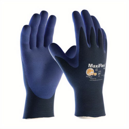 PIP® 34-274/S ATG® Max* Elite™ Ultra Lightweight General Purpose Gloves, Coated, Small, Microfoam Nitrile Palm, Nylon, Blue
