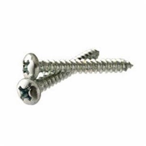BBI® 696143 Type A Tapping Sheet Metal Screw, #8, 1 in OAL, Pan Head, Phillips® Drive, Carbon Steel, Zinc Plated, Sharp Point
