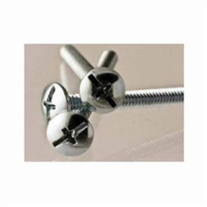 BBI® 577237 Combo Fully Threaded Machine Screw, #6-32, 1-1/4 in OAL, Round Head Plated, Phillips®/Slotted Drive