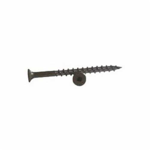BBI® 665046 Hardened Deck Screw, Bugle Head, #6 Screw, 1-5/8 in OAL, Square Drive, Black Phosphate
