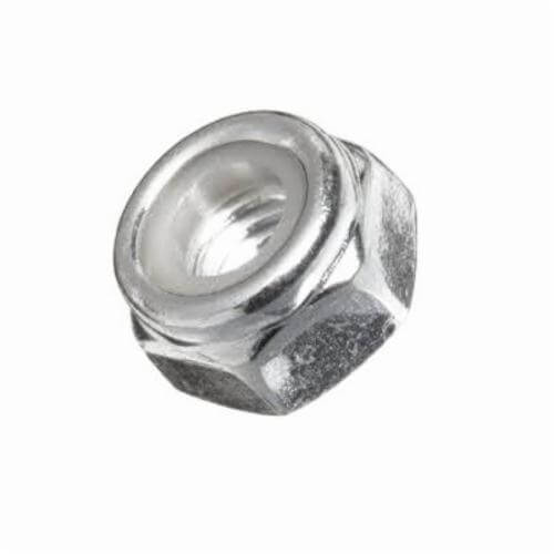BBI® 305168 NE Series Standard Lock Nut, 3/8-16, Low Carbon Steel, Zinc Clear Trivalent, 2 Material Grade, Right Hand Thread