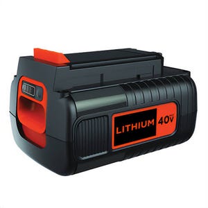 Black+Decker® 40V MAX* LBX2040, 2000 mAh Lithium-Ion Battery, 40 VDC Charge, For Use with Black+Decker® 40 VDC Products