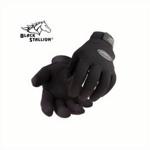 Black Stallion® 99PLUSL-BLK ToolHandz® General Purpose Gloves, Mechanics, L, Synthetic Leather Palm, Synthetic Leather, Black