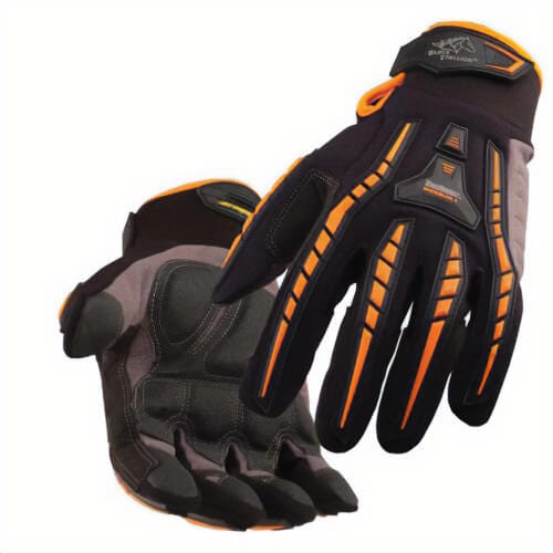 Black Stallion® GX100-2X ToolHandz® Anti-Vibration Gloves, 2 Extra-Large, Synthetic Leather/Spandex®, Strap Cuff