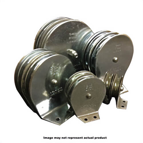 Block Division 02058-2 Flat Mount Pulley Block, 2 in, 3/16 in Rope, 600 lb, Double