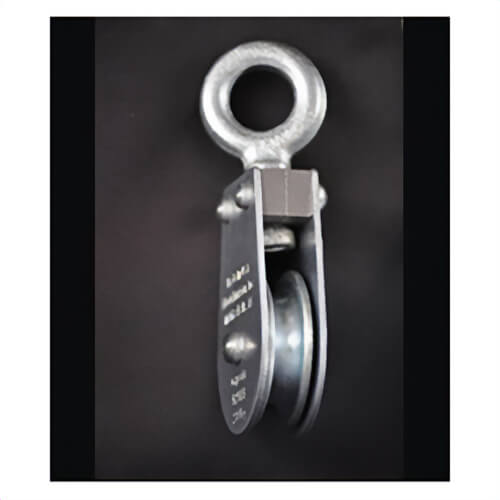 Block Division 02548 Single Sheave Swivel Eye Pulley Block, Wire Rope Cable, 1/4 in, 685 lb Load, 2 in ID x 2-1/2 in OD