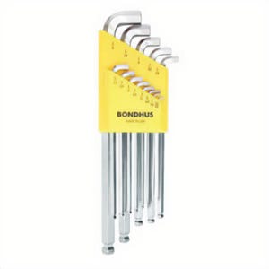 Bondhus® 16737 Long Key Set, 13 pc, 0.05 to 0.375 in Hex, L-Handle Handle, Protanium® High Torque Steel, BriteGuard™