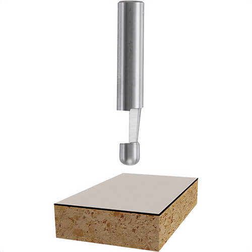 Bosch 85286 Solid Carbide Bevel Trim Bit, 1/4 in Cutting Edge Length, 1/4 in Shank, 1-1/2 in OAL, 7-1/2° Angle, 1-Flute