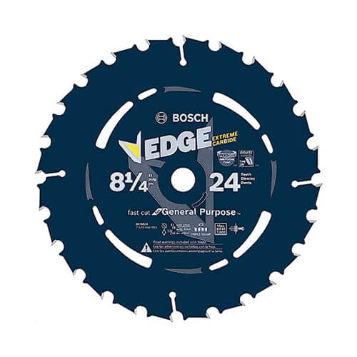 Bosch DCB824 EDGE™ Circular Saw Blade, General Purpose Portable Worm Drive, 8-1/4 in dia, 0.059 in Thickness, 5/8 in Arbor