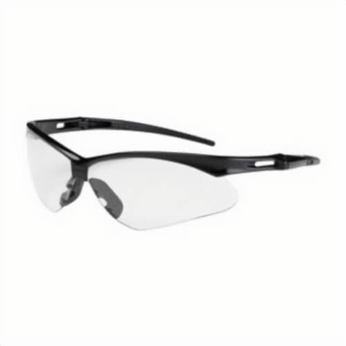 Bouton® 250-AN-10111 ANSER™ Dual Lens Safety Glasses & Adjustable Neck Cord, Anti-Fog, Clear Lens, Semi-Rimless Frame, Black