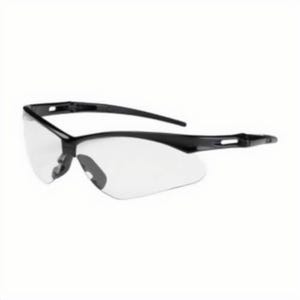 Bouton® 250-AN-10111 ANSER™ Dual Lens Safety Glasses & Adjustable Neck Cord, Anti-Fog, Clear Lens, Semi-Rimless Frame, Black