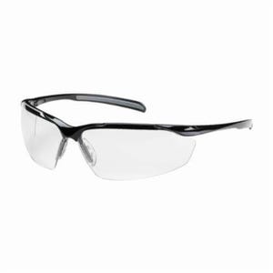 Bouton® 250-33-0020 Commander™ Dual Lens Lightweight Protective Glasses, Anti-Fog/Anti-Scratch, Clear Lens, Semi-Rimless Frame, Glossy Black