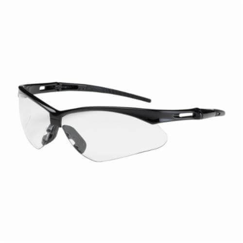 Bouton® 250-AN-10110 Anser™ Dual Lens Lightweight Protective Glasses with Adjustable Neck Cord, Anti-Scratch, Clear Lens, Semi-Rimless Frame, Black