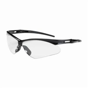 Bouton® 250-AN-10110 Anser™ Dual Lens Lightweight Protective Glasses with Adjustable Neck Cord, Anti-Scratch, Clear Lens, Semi-Rimless Frame, Black