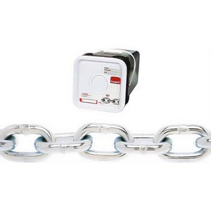 Campbell® T0143336 Proof Coil Chain, Welded, System 3 Series, Grade: 30, 3/16 in Trade, 150 ft Length, 800 lb, Galvanized