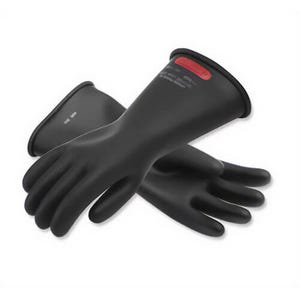 Cementex IG00-11-9B Gloves, Class 00, 11 in, Size 9, Black
