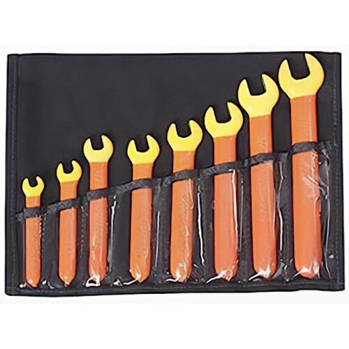 Cementex IOEWS-8 Open End Wrench Set, 8 pc