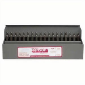 C.H.Hanson® 20622 36 pc Letter and Number Stamp Set, A to Z, 0 to 9, Ampersand (&), 1/16 in H Character, 1/4 in Shank