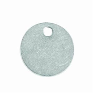 C.H.Hanson® 41881 1-Hole Blank Tag, 2 in W, 18 ga Aluminum, Round Shape