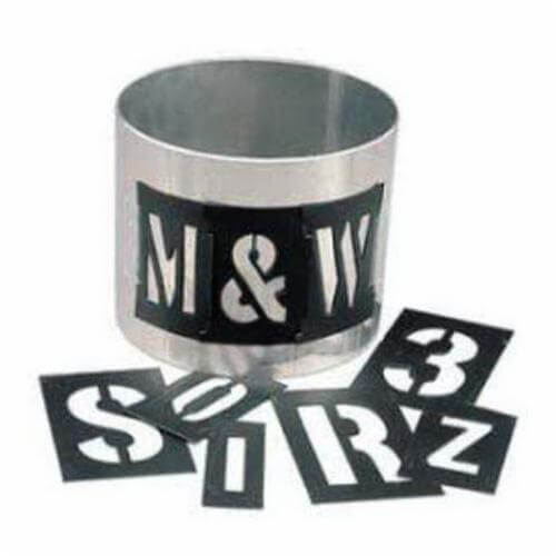 C.H.Hanson® 10190 138 pc Interlocking Letter and Number Stencil Set, 2 in H, Black, PVC