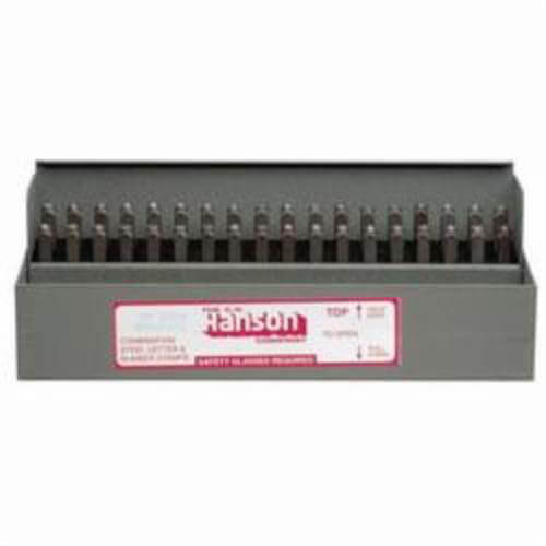 C.H.Hanson® 20626 36 pc Letter and Number Stamp Set, A to Z, 0 to 9, Ampersand (&), 1/4 in H Character, 3/8 in Shank