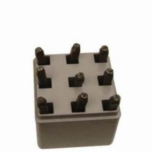 C.H.Hanson® 20581 9 pc Number Stamp Set, 0 to 9, 1/4 in H Character, 3/8 in Shank