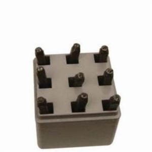 C.H.Hanson® 20581 9 pc Number Stamp Set, 0 to 9, 1/4 in H Character, 3/8 in Shank