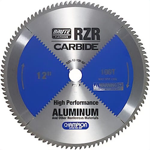 Champion Cutting Tool RZR-12-100-NF Carbide Circular Saw 12 in x 100T x 1