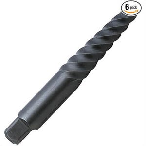 Champion Cutting Tool X1-5 Spiral Flute Screw Extractors EZ Outs, Size 5, 1/4 dia Small End, 7/16 in dia Large End, 3-3/8 in OAL