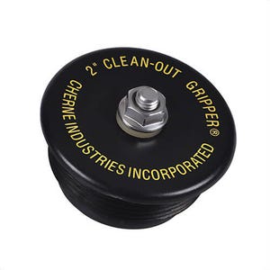 Cherne® 270168 Clean-Out Gripper® Mechanical Pipe Plug, 2 in Pipe, 1.9 in L, 17 psi Back Working, 40 ft head, ABS, Black, Import
