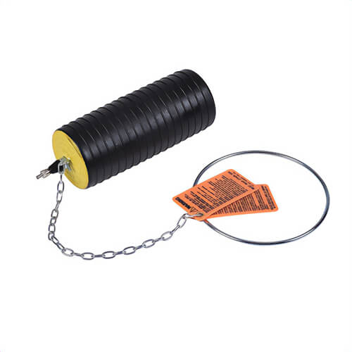 Cherne® 276468 Test-Ball® Multi-Size Pneumatic Plumbing Plug, 4 to 6 in Nominal, 40 ft Head, 3.4 to 6.25 in Range, Natural Rubber