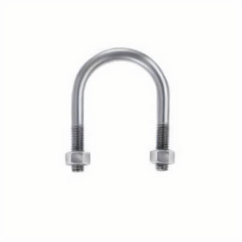 Chicago Hardware 50119 4 30 Series Round Bend U-Bolt, 1/2-13, 8-3/8 in L Inside x 6-3/4 in W Inside, Low Carbon Steel