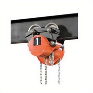 CM® 5067 Cyclone Low Headroom Plain Trolley Hoist, 3 ton Load, 8 ft H Lifting, 14-1/8 in Min Between Hooks, 1-5/8 in Hook Opening, 85 lb Rated