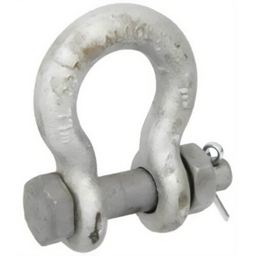CM® M858AG Alloy Anchor Shackle, Galvanized Bolt, Nut and Cotter, 50 ton Working Load Limit, 2 in