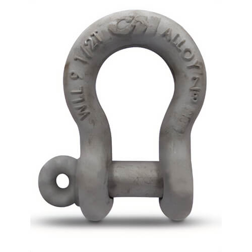 CM® M651AG Alloy Anchor Shackle, Galvanized Screw Pin, 5 ton Working Load Limit, 5/8 in