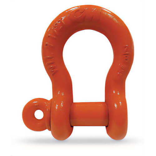 CM® M652AP Alloy Anchor Shackle, Orange Powder Coated Screw Pin, 7 ton Working Load Limit, 3/4 in