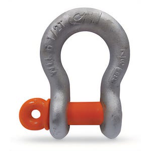 CM® M654A Alloy Anchor Shackle, Self Colored Screw Pin, 12.5 ton Working Load Limit, 1 in