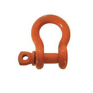 CM® MC653P Anchor Shackle, 6.5 ton Load, 7/8 in, 1 in dia Screw Pin, Orange Powder Coated