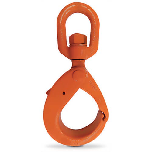 CM® M676020 Bushing Swivel Style Latchlok® Hook, Grade 100, 22,600 lb Working Load Limit, 5/8 in