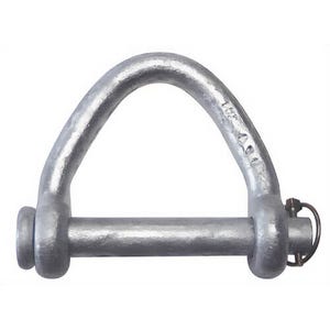 CM® M705 Carbon Web Sling Shackle, Zinc Plated, Design Factor 4:1, 18,000 lb Working Load Limit