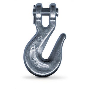 CM® 61493 Clevis Grab Hook, Grade 30/43, Zinc Plated, 7,200 lb Working Load Limit, 7/16 in