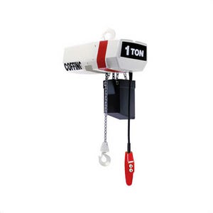 Coffing® Hoists 10026W 10 EC Series Single Reeving Small Frame Electric Chain Hoist, 0.25 ton Load, 15 ft H Lifting, 1 hp Power Rating